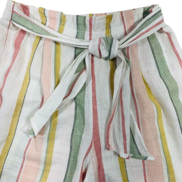 High Rise Stripe Paperbag Shorts size small LAND & SEA - Picture 9 of 12